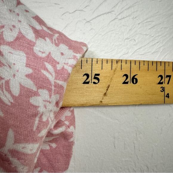 Rene Rafe Sleepwear Pink White Floral Sleep Tee Shirt Womens 2X Short Sleeve Top - Picture 10 of 10